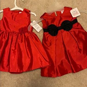 TWO Red baby Holiday Dresses!!